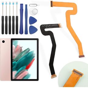 Screen Display Connector Flex Cable Replacement for Samsung Galaxy Tab A8 10.5" LCD Display Flex Cable for Samsung Tab A8 SM-X200 SM-X205 Motherboard Connector Ribbon Repair Part with Tools