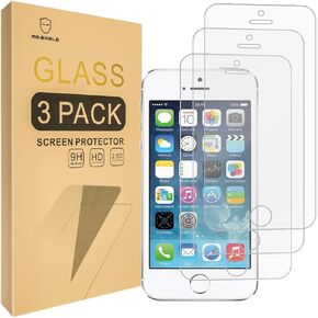 [3-PACK]-Mr.Shield Designed For iPhone SE (2016 Edition ONLY) / iPhone 5 / iPhone 5S / iPhone 5C [Tempered Glass] Screen Protector [Japan Glass With 9H Hardness] with Lifetime Replacement