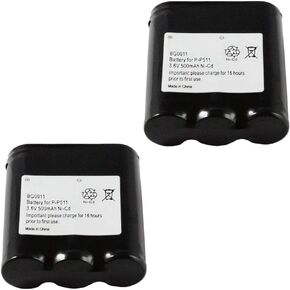 Fenzer 2X Home Phone Battery BG0011 for Panasonic P-P511 ER-P511 HHR-P402 / KX-TGA510M N4HKGMA00001 / KX-TGA270 KX-TGA270S / GE 26400 86400 GE-TL26400