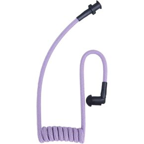 Braided Acoustic Coil Tube Knitted Nylone Moisture Resistant Radio Earpiece Replacement with Bright Color (Purple)