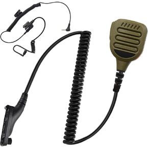 Waterproof Radio Speaker Mic Walkie Talkie Shoulder Handheld Microphone with PTT for APX4000 APX6000 APX7000 APX8000 XPR6350 XPR6550 XPR7350 XPR7550 XPR7550e SRX2200 Tan Color (APX-01)