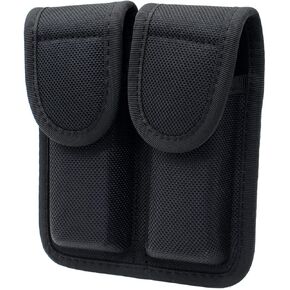 Double Mag Pouch with Hidden Snap, Compatible with Double and Single Stack Magazines .380, 9mm & 40 Cal for S&W M&P Glock Walther H&K
