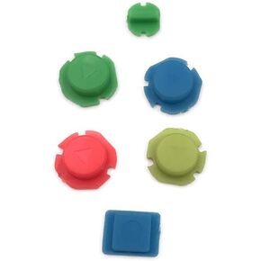 Translucent Housing Shell Case Colorful L R Button ABXY Directions Keys Buttons DIY Replacement Shell Case for Switch NS Joy-Con Controller (Left Button)