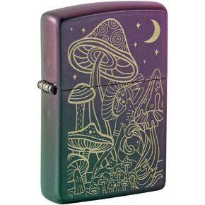 Zippo Laser Mushrooms Design Iridescent Pocket Lighter