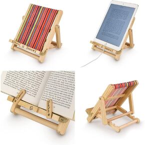 Gifts for Readers & Writers Deckchair Bookchair iPad Stand | Stylish Book Holder & Tablet Stand | Cookbook Holder | Reading Stand | Tablet and Book Rest | Fun Novelty Gift for Book Lovers