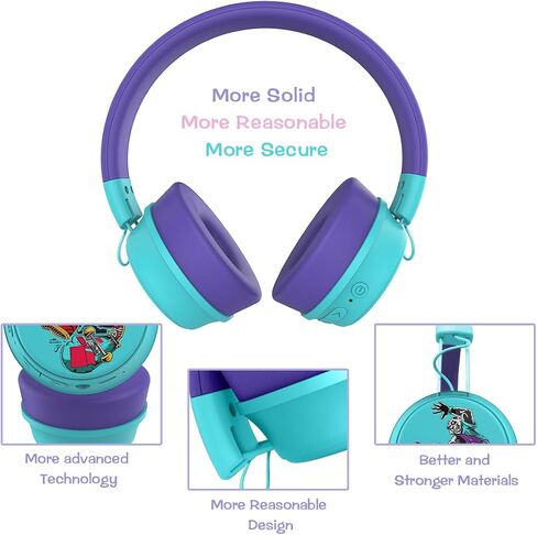 Bluetooth Headphones On-Ear Wireless Headphone with Mic Aux 3.5mm Cable Included HiFi Stereo Foldable Lightweight Headset Deep Bass for Home School Cellphone PC in Saudi Arabia