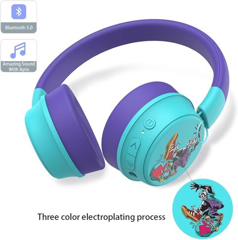 Bluetooth Headphones On-Ear Wireless Headphone with Mic Aux 3.5mm Cable Included HiFi Stereo Foldable Lightweight Headset Deep Bass for Home School Cellphone PC in Saudi Arabia