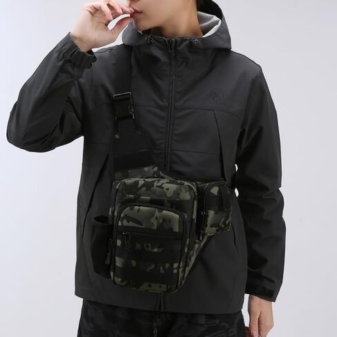 Tactical Backpack Multifunctional Large Capacity Sling Shoulder Crossbody Bag for Outdoor Every Day Carry (Black) in Saudi Arabia