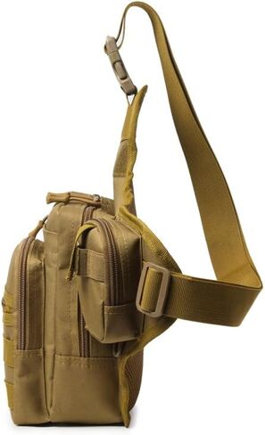 Tactical Backpack Multifunctional Large Capacity Sling Shoulder Crossbody Bag for Outdoor Every Day Carry (Black) in Saudi Arabia