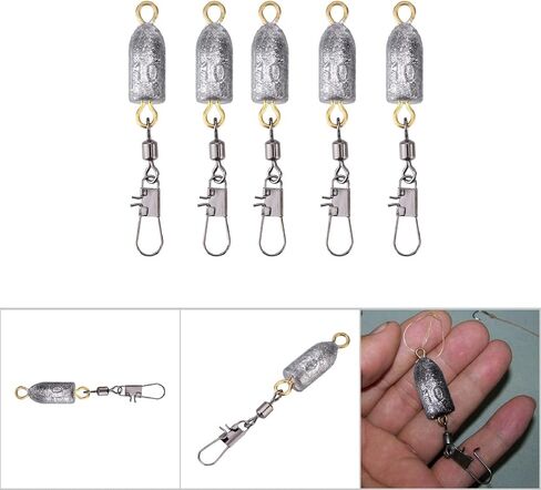 أوزان وصيد الأسماك مع موصلات متشابكة ، والمعدات الصحية 5pcs غرق الصيد ، للمياه المالحة في المياه العذبة in Saudi Arabia