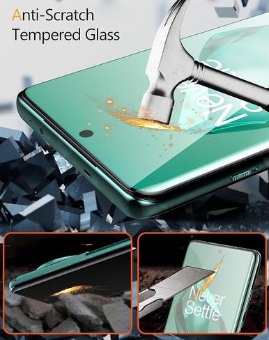 2 عبوة لـ OnePlus 13 واقي الشاشة ، واقي الشاشة الزجاجية المقسى [صلابة 9H] [مضاد للقرعة] [التغطية الكاملة] in Kuwait