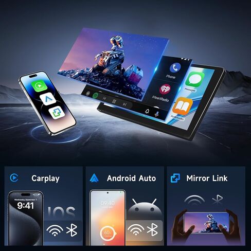 [4G+64G] Sterroid Car Stereo لـ Toyota Prius 2010-2015 مع رابط مرآة Auto Auto Carplay اللاسلكي ، شاشة Hodozzy 9 بوصة مع GPS ، رابط المرآة ، البلوتوث ، WiFi ، 32EQ ، FM/RDS Radio Radio in Kuwait