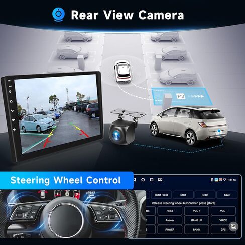 [4G+64G] Sterroid Car Stereo لـ Toyota Prius 2010-2015 مع رابط مرآة Auto Auto Carplay اللاسلكي ، شاشة Hodozzy 9 بوصة مع GPS ، رابط المرآة ، البلوتوث ، WiFi ، 32EQ ، FM/RDS Radio Radio in Kuwait