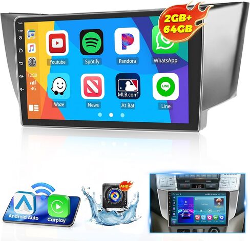 [2+64GB] Inefala for Lexus RX300 RX330 RX350 RX400H 2004-2009 Android Car Radio Stereo with Wireless CarPlay Android Auto, 9 Inch HD Touchscreen with GPS WiFi BT FM/RDS SWC Canbus Backup Camera MIC in Saudi Arabia