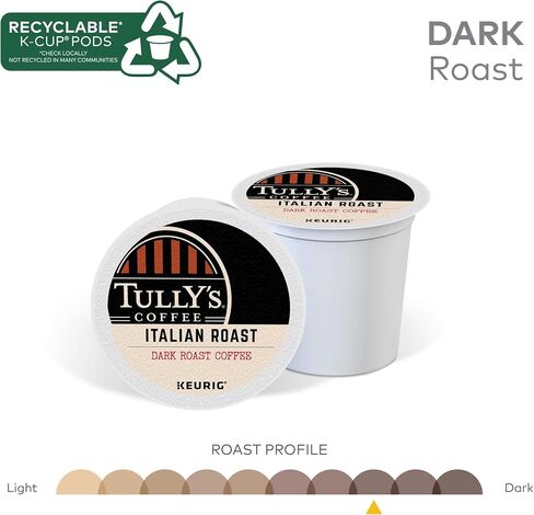 Tully's Coffee Italian Roast Keurig Single-Serve K-Cup Pods, Dark Roast Coffee, 96 Count in Saudi Arabia