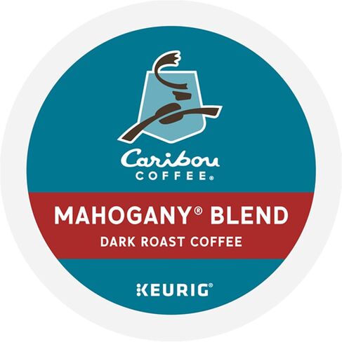 Caribou Coffee Mahogany Keurig Single-Serve K-Cup Pods, Dark Roast Coffee, 96 Count (Pack of 4) in Saudi Arabia