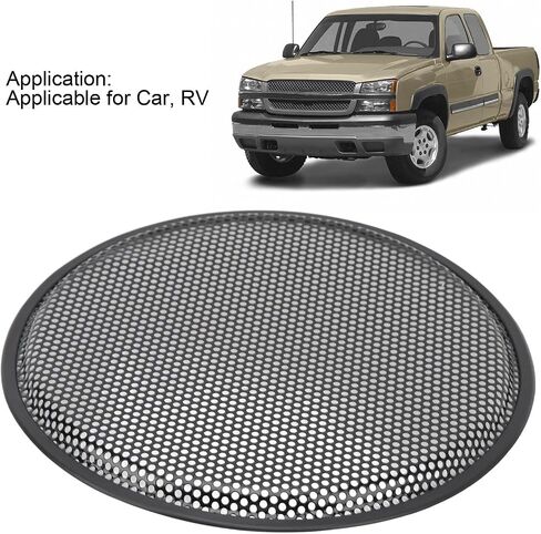 Estink 12 Inch Speaker Grill, Black Iron Mesh Round Subwoofer Speaker Circle Cover Audio Mesh Protector Guard Replacement Subwoofer Speaker Guard for Car RV Subwoofers in Saudi Arabia