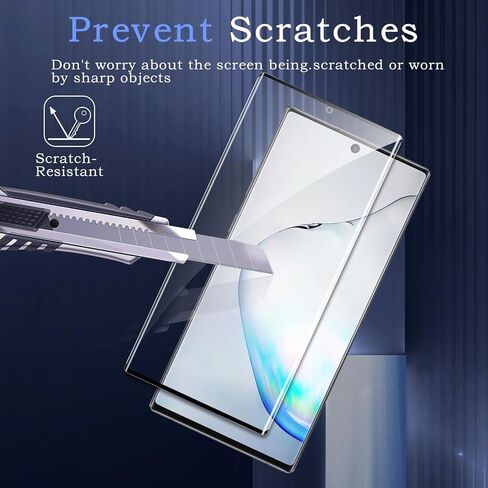 [2 + 2] واقي شاشة زجاجي مقسى لـ Samsung Galaxy Note 10 ، 2* Film Filmed Glass Film + 2* واقي عدسة الكاميرا ، فيلم زجاجي كامل ثلاثي الأبعاد ، صلابة 9H ، حماية حافة الترقية ، سهولة التثبيت in Kuwait