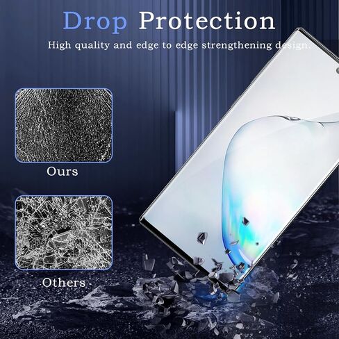 [2 + 2] واقي شاشة زجاجي مقسى لـ Samsung Galaxy Note 10 ، 2* Film Filmed Glass Film + 2* واقي عدسة الكاميرا ، فيلم زجاجي كامل ثلاثي الأبعاد ، صلابة 9H ، حماية حافة الترقية ، سهولة التثبيت in Kuwait