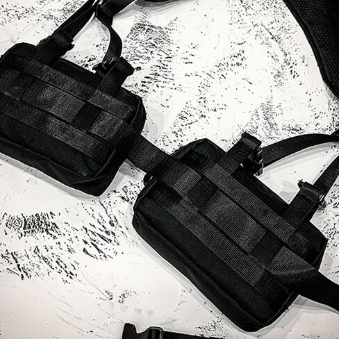 Maizoon Anti-theft Chest Bag for Men and Women Streetwear Tactical Backpack Casual Outdoor Sports Adjustable Shoulder Strap Vest Ideal for Fishing Hiking Cycling Black in Kuwait