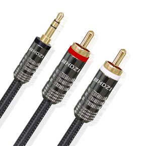 3.5mm to 2 RCA Male Cable RCA Audio Cable Stereo to Female Headphone Jack Adapter(3.3ft（1m）)