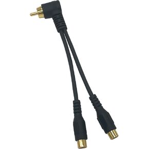 RCA 90° Male to Double RCA Female