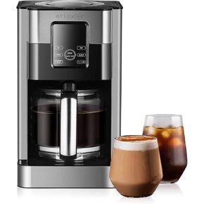 12-Cup Drip Coffee Maker with Classic Brews, 24H Promgrammable Timer, 3-Mode Keep Warm, 60 Oz Water Tank Ground Coffee Machine.