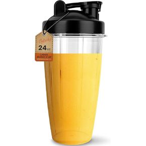 NutriChef 24 Oz Large Blend Cup - Replacement Parts Clear Tritan Blend Container with Sip and Seal Lid, Works with NutriChef model: NCBL1000 - NutriChef