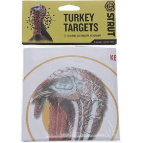 Hunters Specialties Full Size Paper Shooting Practice Turkey Targets - 11 inch x11 inch - 12 Pack