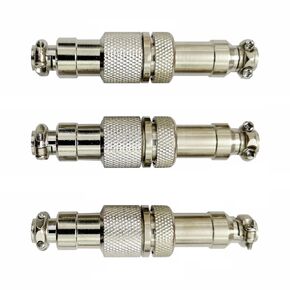 3 Sets GX12 6 Pin 12mm Male Female Aviation Plug Socket Cable Connector Inline Butt Joint (GX12 6 Pin)