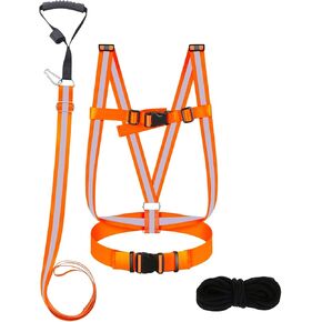 Deer Drag Strap and Harness Set with Reflective Strips for Hunting – Adjustable Tow Rope for Big and Small Game, Heavy Duty for Hauling Deer, Elk, 400 lbs Capacity, Comfortable Fit for Hunters