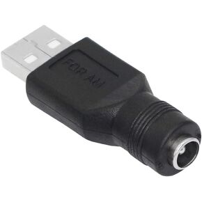USB to DC5.5mm Power Connector, USB Type A Male to DC 5.5x2.1mm Female Connector Charge Barrel Jack Power Adapter for Small DC or USB Electronics Charging