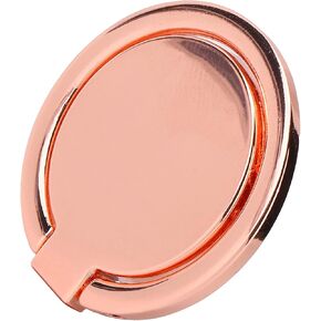 Phone Ring Holder, Mobile Phone Finger Ring Grip 360 Adjustable Metal Phone Holder Magnetic Car Mount for Mobile Phones and Tablets(Rose Gold)