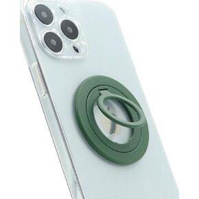 Magnetic Phone Grip for Magsafe Charging,Strong Adhesive Finger Phone Ring Holder Compatible Wireless Charging (Green)