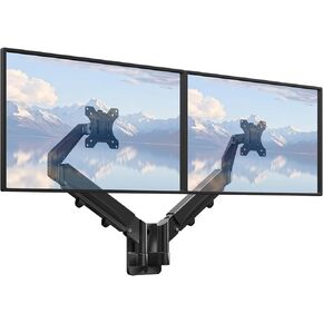 Dual Monitor Wall Mount for Screens up to 32 inch, Fully Adjustable Tilt Swivel Arms Supporting 19.8 lbs, Closer to Wall, VESA 75 or 100mm