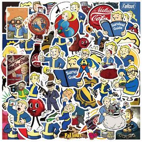 Fallout Stickers - Survival Movies Vinyl Stickers Merchandise - Game Decals Aesthetic Vinyl Waterproof Stickers for Water Bottle,Phone, Stickers for Teens Adults Boys Birthday Party Favor