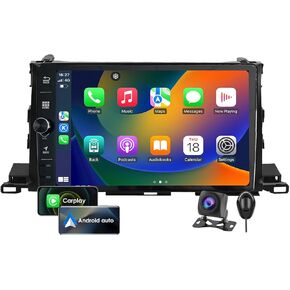 for Toyota Highlander 2014-2019 Android 14.0 Radio Stereo with Control knob Head Unit 10.1-Inch HD Touch Screen with Android Auto Wireless CarPlay 5G WiFi GPS Navi Bluetooth DSP Backup AHD Camera