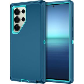for Samsung Galaxy S25 Case Shockproof Dust/Drop Proof 3-Layer Full Body Protection [Without Screen Protector] Rugged Heavy Duty Cover Case for Galaxy S25 6.2 inch,Navy Blue