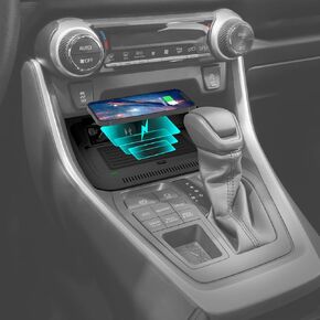Wireless Charger for Toyota RAV4 2024 2023 2022 2021 2020 2019, Car Interior Center Console Accessories Upgrade, OEM-Style Wireless Phone Charging Pad for RAV4 LE/XLE/TRD/Off-Road/XSE/SE/XSE
