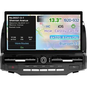 Replacement for Toyota 4Runner Radio Head Unit 2009-2022 Black Upper 13.3" Android TS10, 4+32G, Wireless CarPlay & Android Auto, GPS Navigation AHD Backup