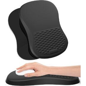 eulps Ergonomic Mouse Pad with Wrist Rest Support, Mousepad with Comfortable Memory Foam Wrist Rest and Non-Slip PU Base for Pain Relief, Computer, Laptop, Office, Home