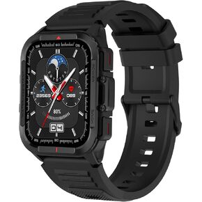 Bebinca Smart Watch for Men, 1.72" Fitness Tracker, IP68 Waterproof/Heart Rate/Sleep Tracker/Multiple Sport Modes, Fitness Watch Compatible Android iOS(Black)