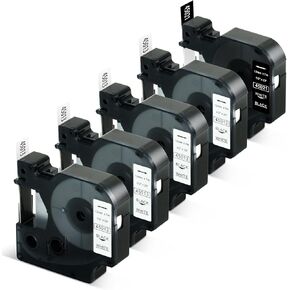 4+1 Pack Label Maker Refills Replacement for Dymo D1 Label Tape 45013 45021, 1/2 Inch x 23 Ft, Compatible with Dymo LabelManager 160 210D 420P 280 360D 260P PnP Label Maker