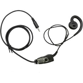 Walkie Talkie Earphones with Mic, Two Way Headset Replacement for Kenwood Khs-34 C-Ring Earpiece, Compatible with ProTalk PKT-23 Portable Radio