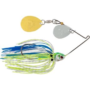 BOOYAH Covert Finesse Double Colorado-White Chartreuse Blue #3.5 Gold Colorado #3 Nickel Colorado