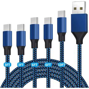 [Apple MFi Certified] iPhone Charger, 5Pack(3/3/6/6/10 FT) Lightning Cable Apple Charging Cable Fast Charging High Speed Compatible iPhone 14/13/12/11 Pro Max/XS MAX/XR/XS/X/8/7/Plus iPad(Silver&Grey)