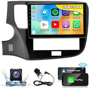 CarPlay Android Auto Car Audio - Android 13.0 Double Din Car Stereo Multimedia Receiver 10 Inch Touch Screen Car Radio with GPS Bluetooth ＆ Backup Camera for Mitsubishi Outlander 2020-2022