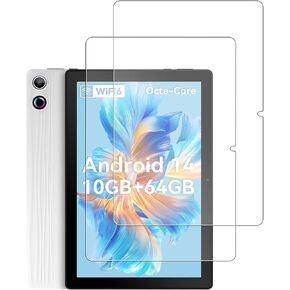 (2 Pack) Screen Protector for ZOFYWNAS A10 Android 14 Octa-Core Tablet 10 inch 2024,WUNIAK Tempered Glass Film Anti-Scratch High Touch Sensitivity.