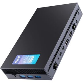 MeLE Overclock X5 Ultra Slim MiniPC Core-i5 12450H (Up to 4.4GHz),32GB RAM 1TB SSD, 3940MB/s, 2×M.2 Slot, Quadruple Display HDMI×2/USB-C*2/4K Desktop Computer Office Industrial and Entertainment