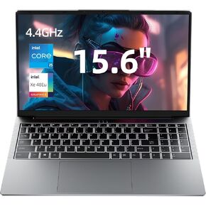 jumper 15.6'' FHD Gaming Laptop, 8-Core i5-12450H (Up to 4.4GHz), 16GB DDR4 512GB NVME SSD Expandable 4TB, IPS Screen, 62.7Wh Battery, BT5.1, 4 Stereo Speakers, USB3.2 * 3, Type-C, HDMI, WiFi-6.